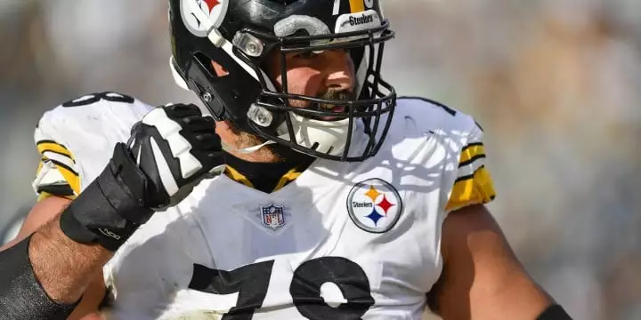 Der Pittsburgh Steelers Offensive Linemen Alejandro Villanueva.