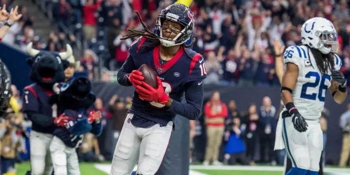 Der Houston Texans Wide Receiver DeAndre Hopkins im Spiel gegen die Indianapolis Colts.