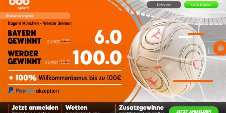 Bayern gegen Werden Quoten und Sportwetten Bonus