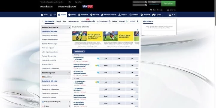 SkyBet Fußball Wetten