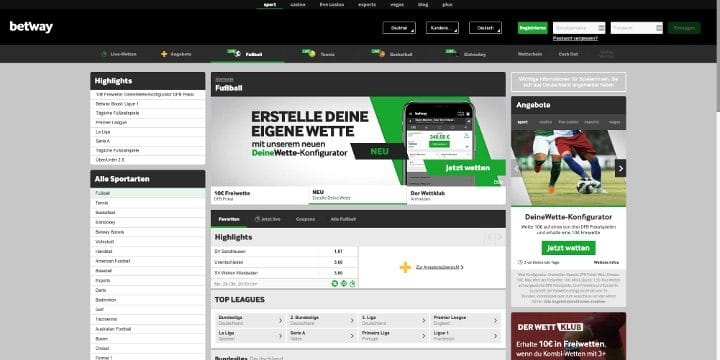 Betway Fußballwetten