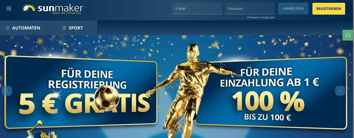Sunmaker Sportwetten Bonus