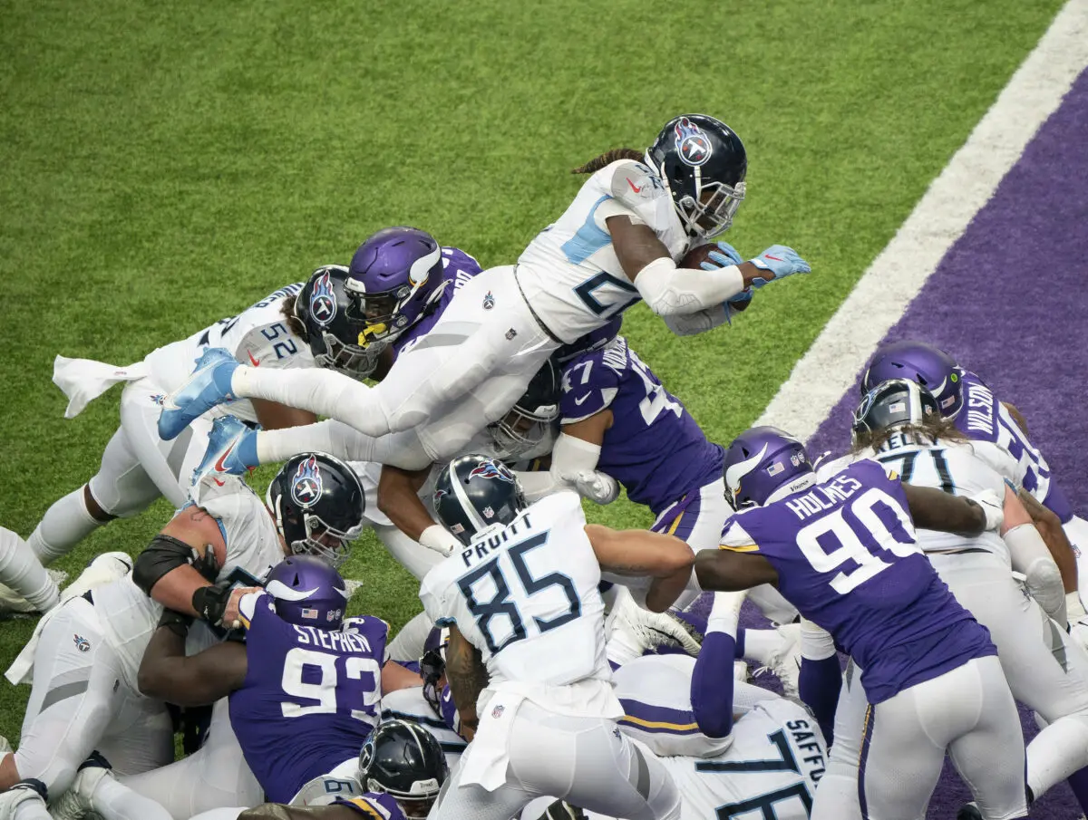 Die Tennessee Titans im Spiel gegen die Minnesota Vikings.