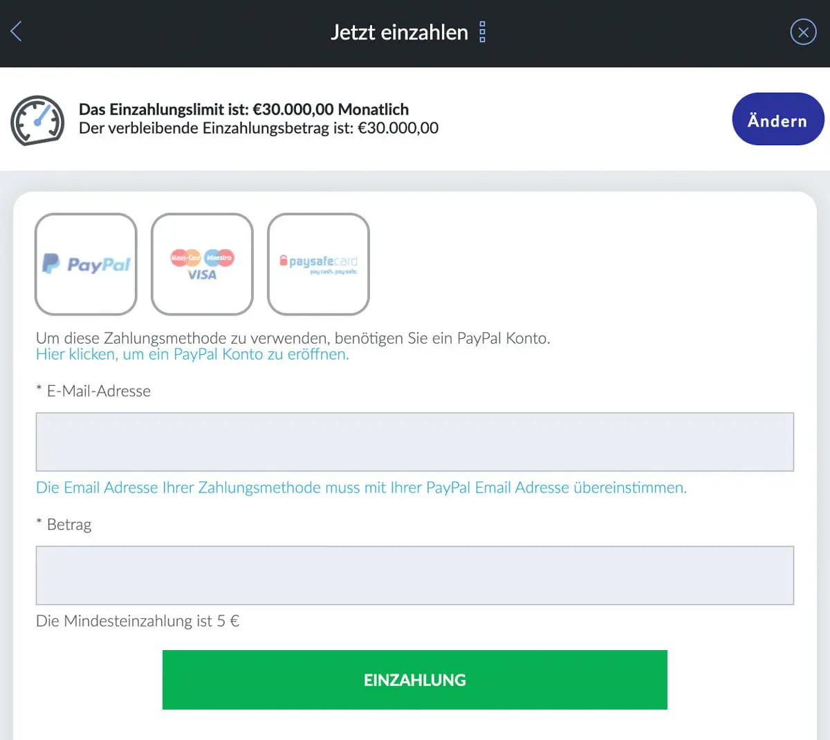 BildBet Zahlungen