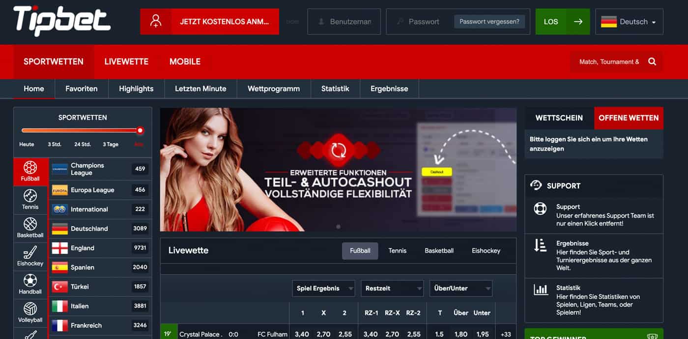 Tipbet Sportwetten
