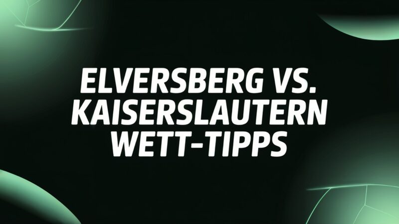 SV Elversberg vs. 1. FC Kaiserslautern Wett-Tipps am 22.08.2025.
