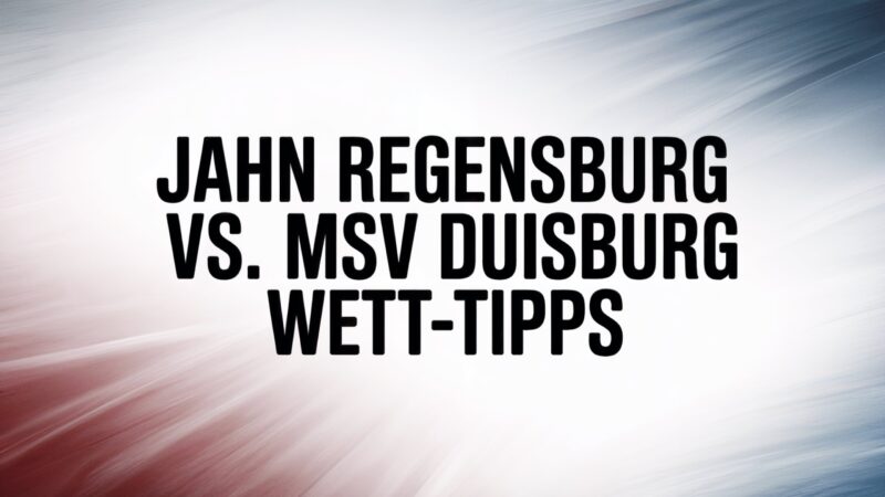 SSV Jahn Regensburg vs. MSV Duisburg Wett-Tipps und Prognose am 10.08.2025.