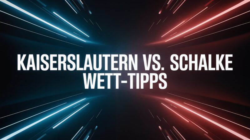 FC Kaiserslautern vs. Schalke 04 Wett-Tipps und Prognose am 09.08.2025.